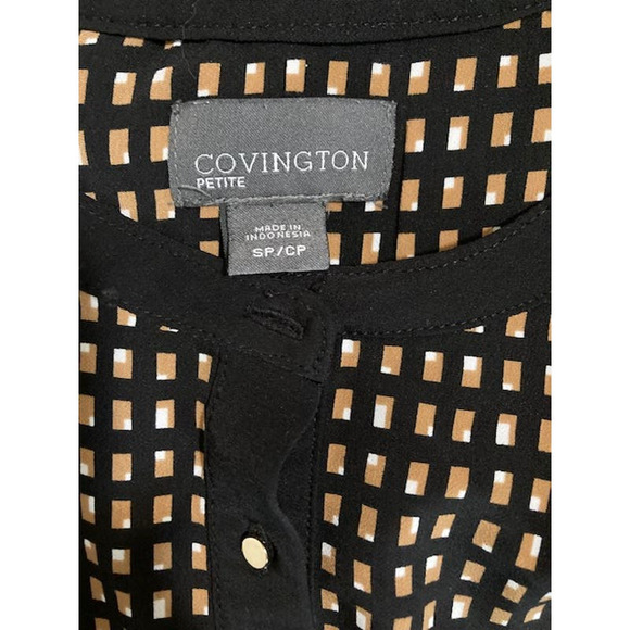 Black and Brown Checkered Dress - Covington Petites - SP - Picture 9 of 9